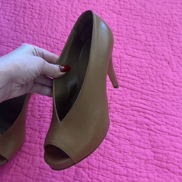 Hermes Brown Leather Heels, US8 - Picture 7 of 12